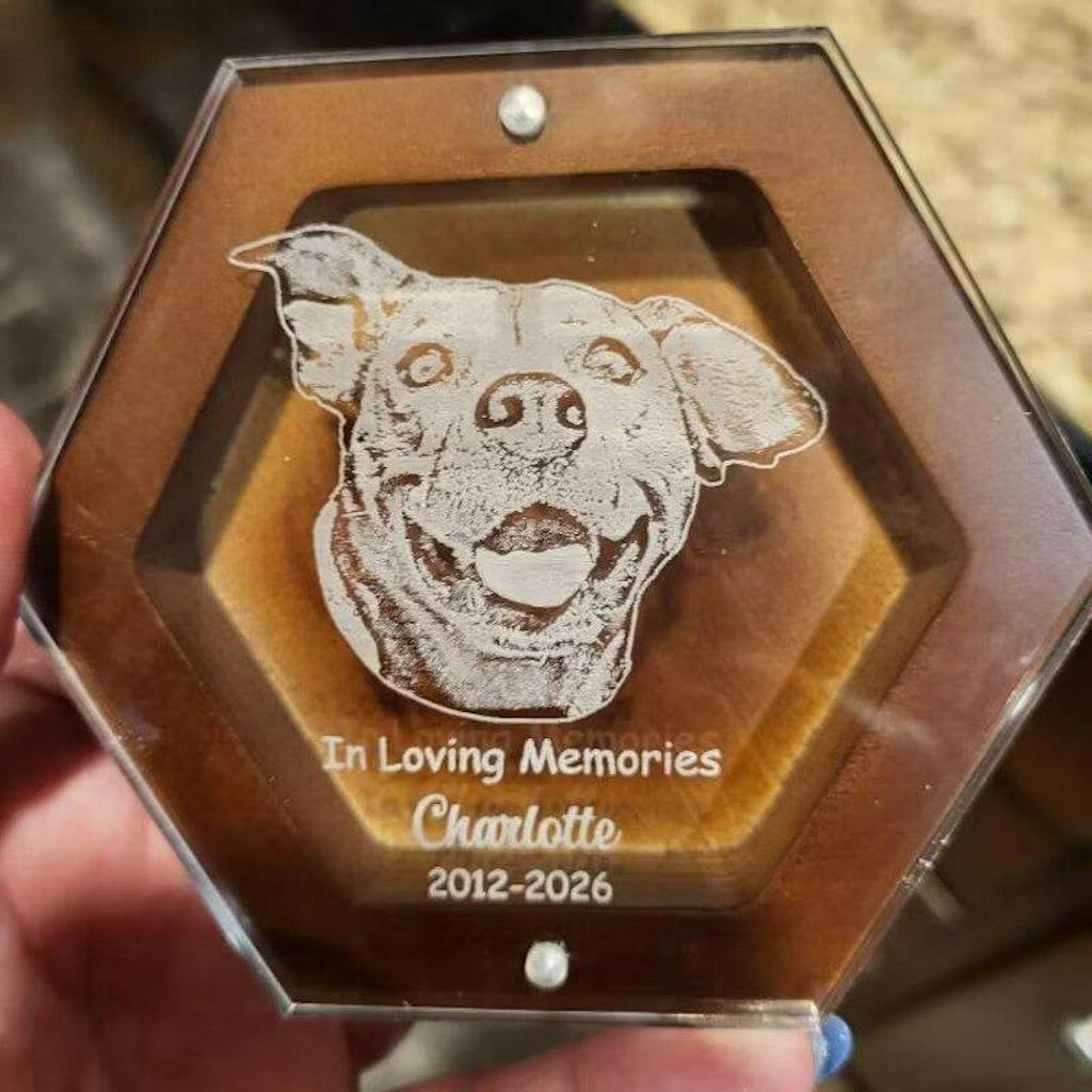 Personalized Wooden Pet Hair Keepsake Box