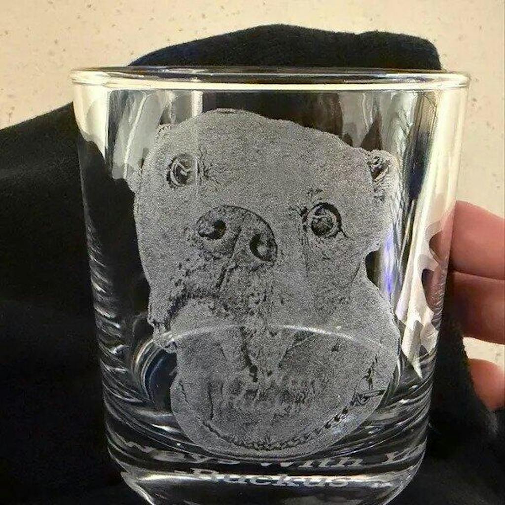 Dog Photo Personalized Whiskey Glass