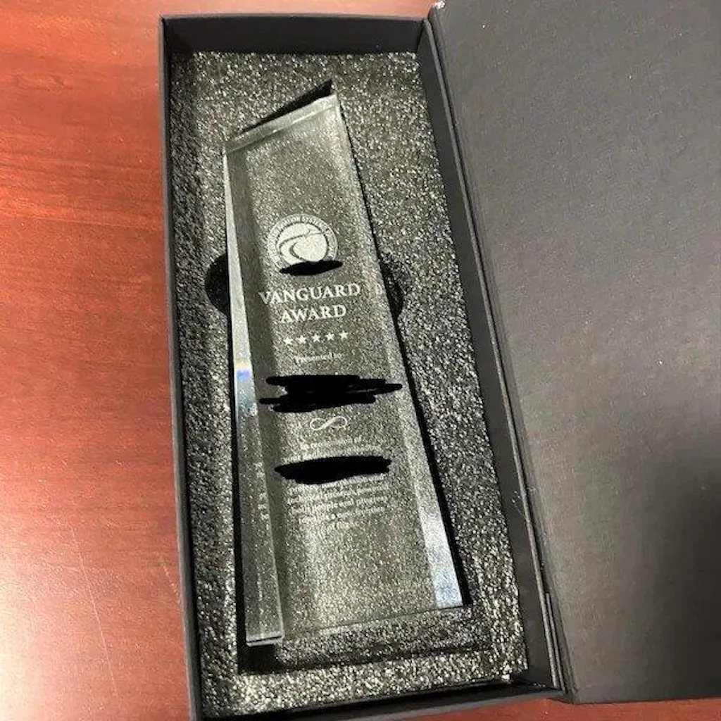 Personalized Long Service Crystal Award