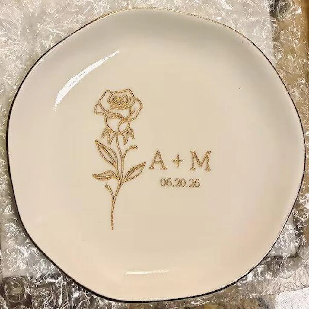 Personalized Engagement Ring Dish