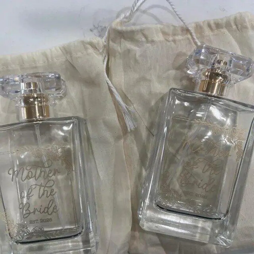 Personalized Mother of Bride Glass Perfume Bottle