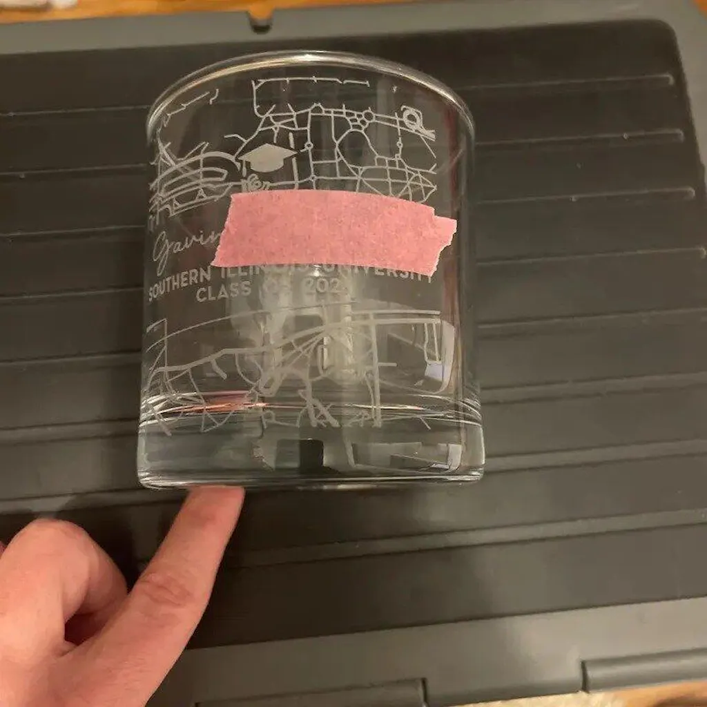 Custom Campus Map Graduation Whiskey Glass