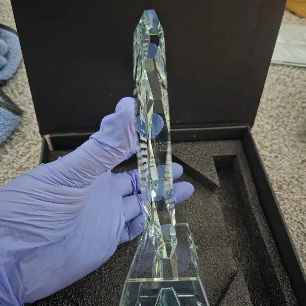 Personalized 20 Years of Service Crystal Award