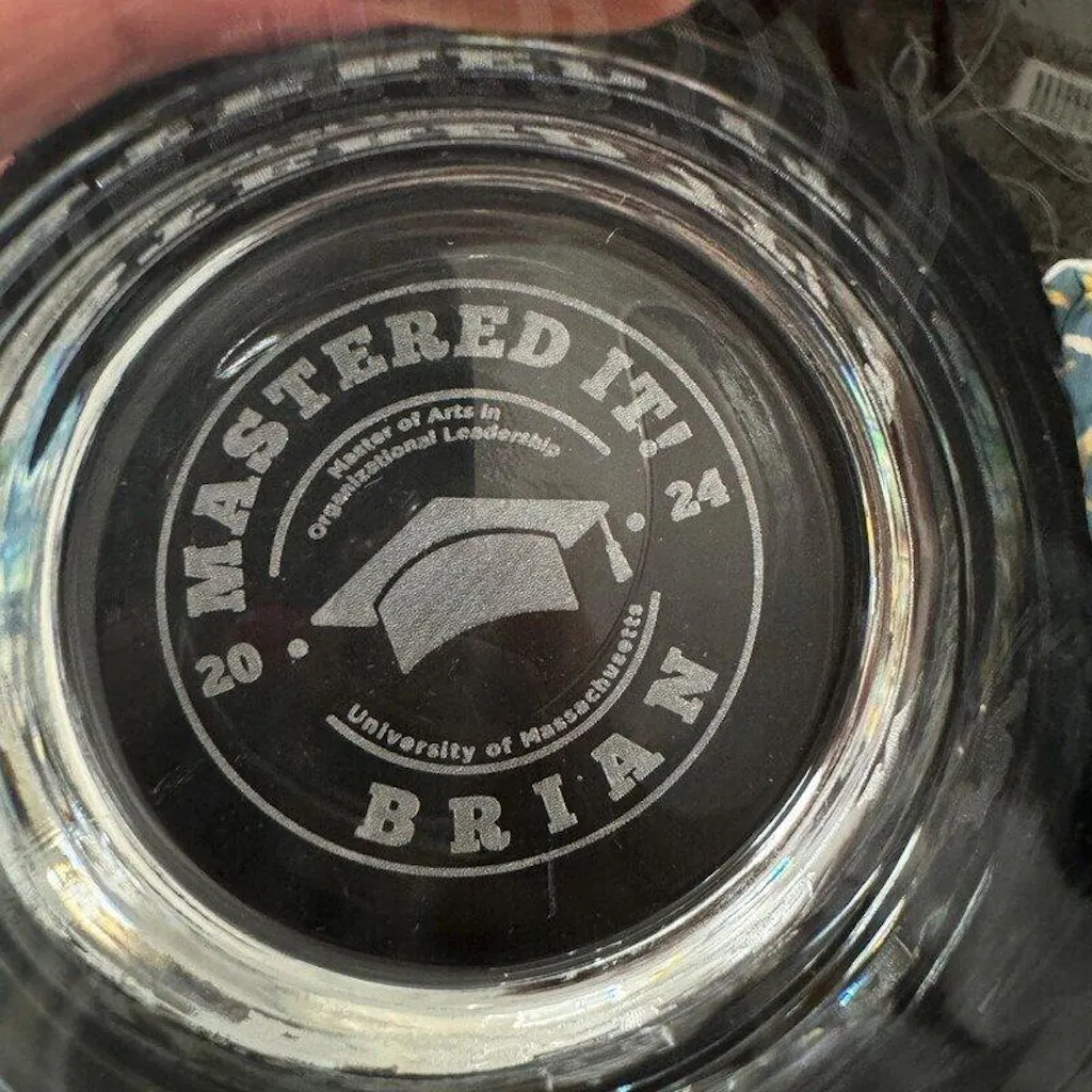 Personalized Mastered It Whiskey Glass