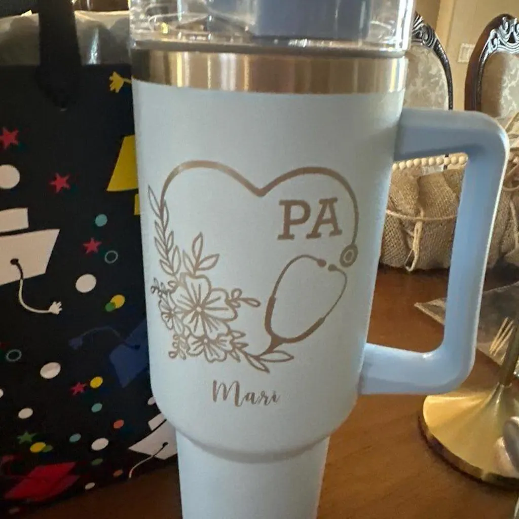 Personalized Physicians Assistant 40oz Tumbler with Handle
