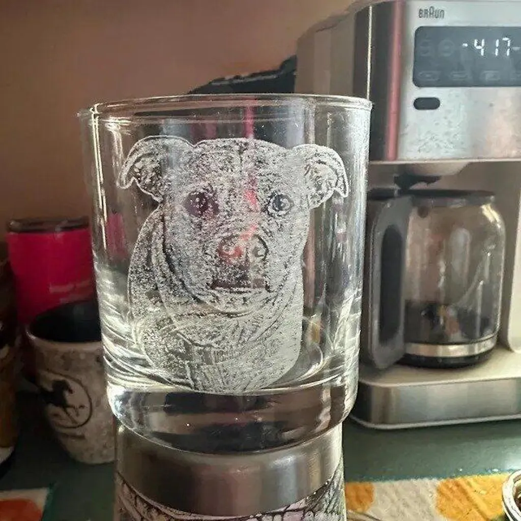 Dog Photo Personalized Whiskey Glass