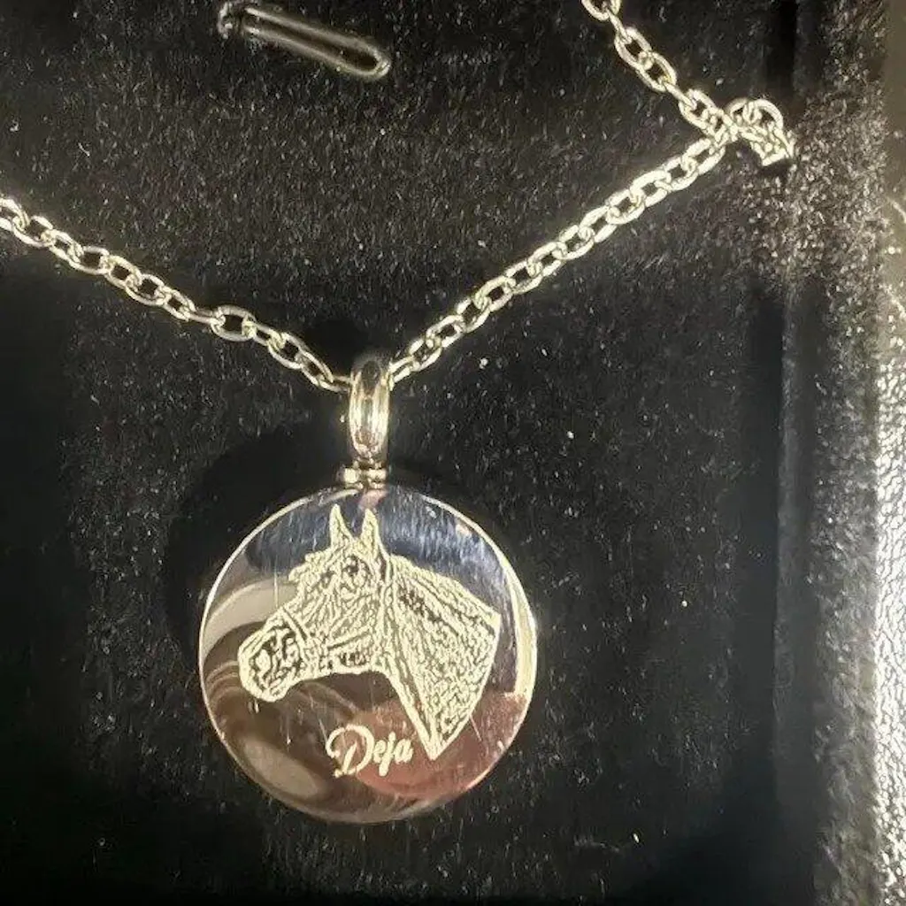 Personalized Horse Photo Urn Necklace