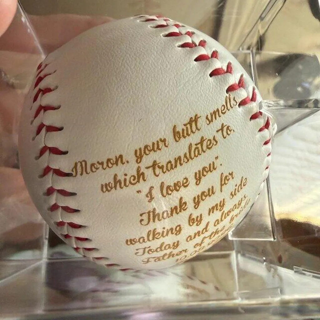 Personalized Handwriting Baseball for Father of the Bride