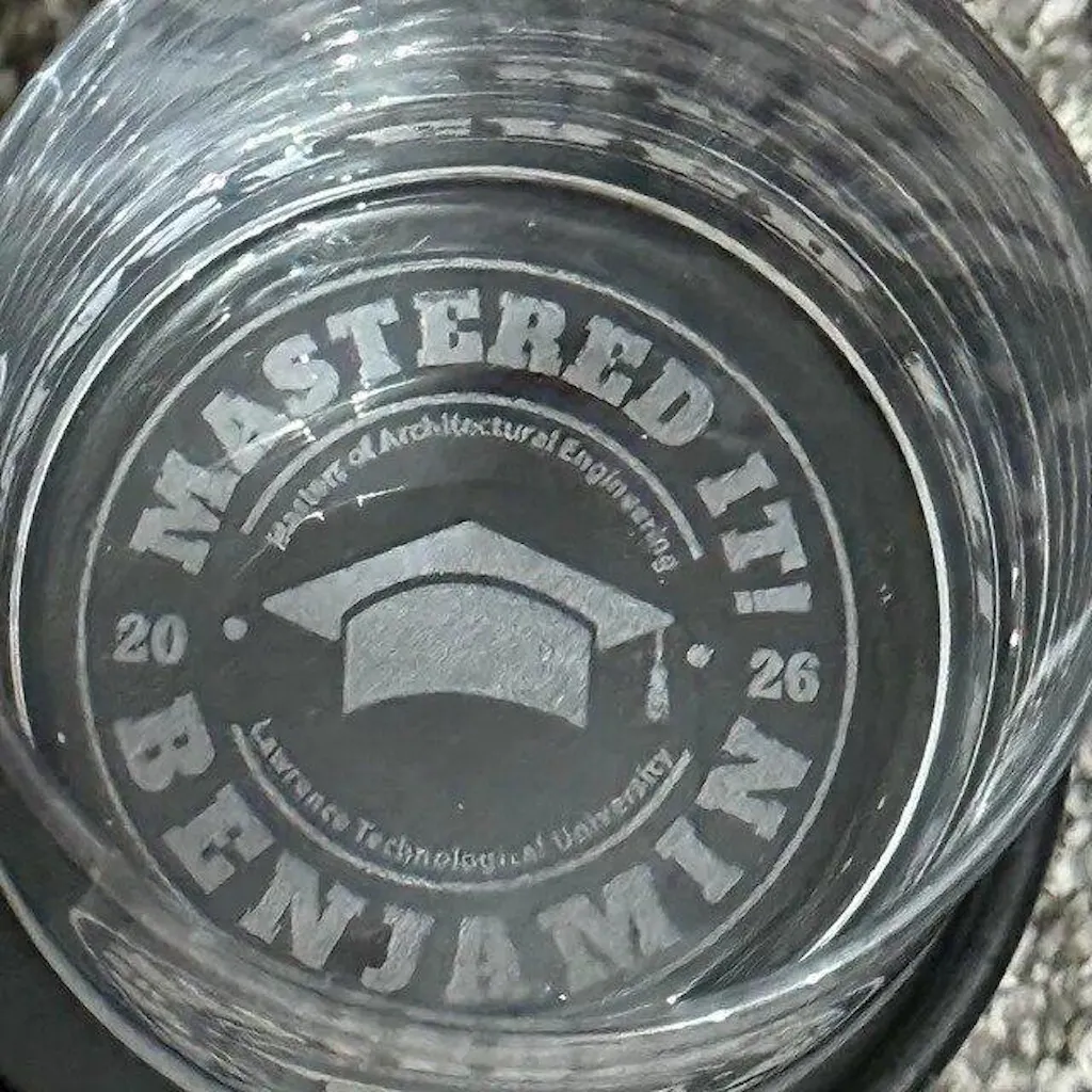 Personalized Mastered It Whiskey Glass