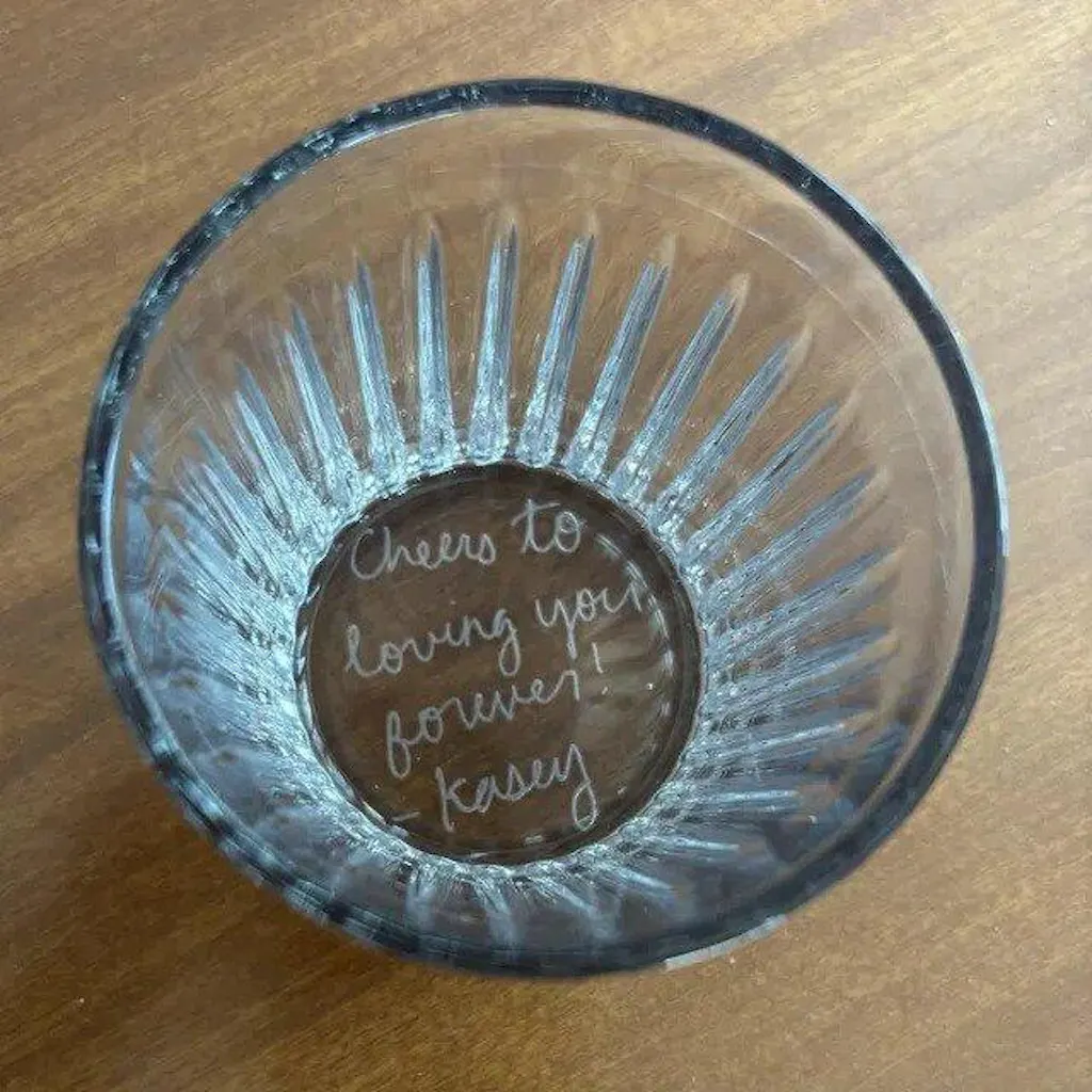 Personalized Handwriting Whiskey Glass