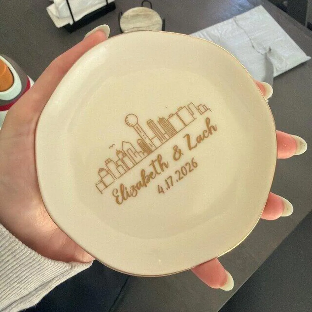 Personalized Skyline Ring Dish