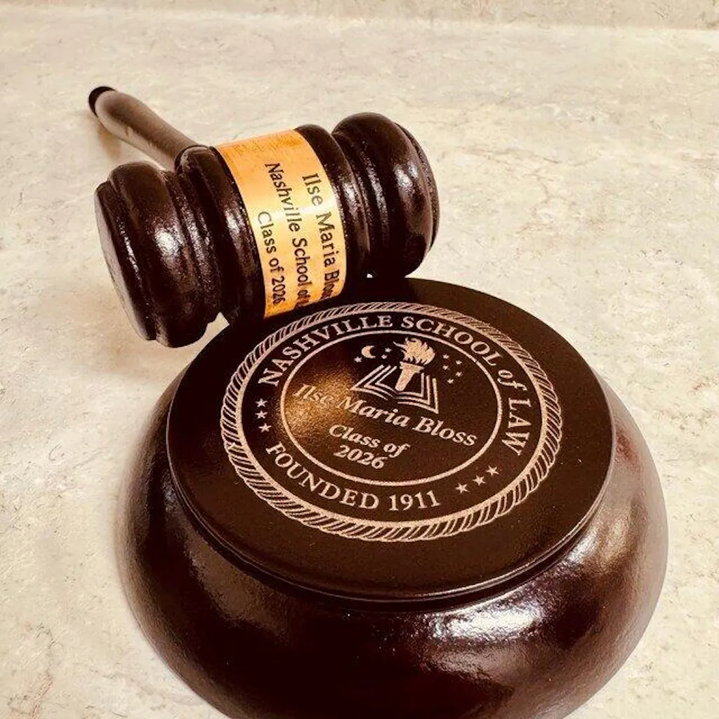 Personalized Retirement Wooden Gavel Set