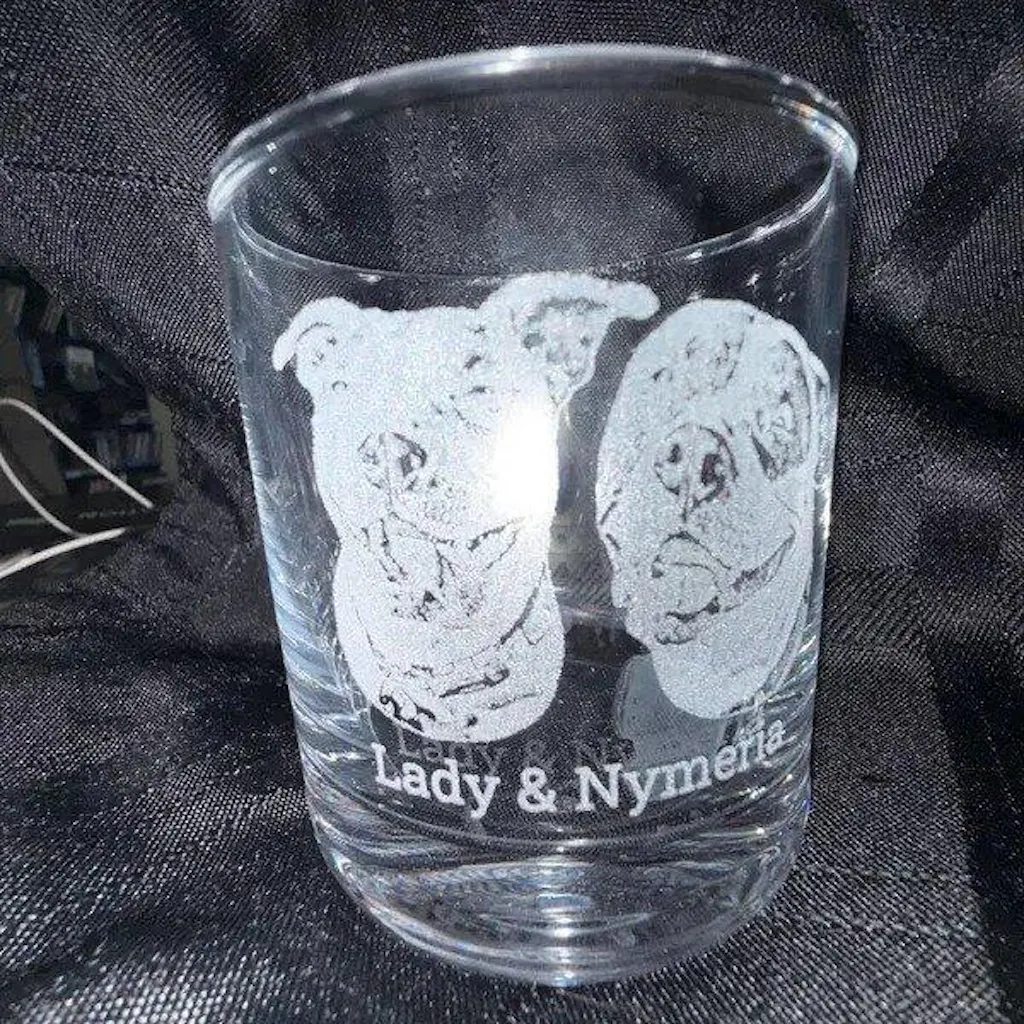 Dog Photo Personalized Whiskey Glass