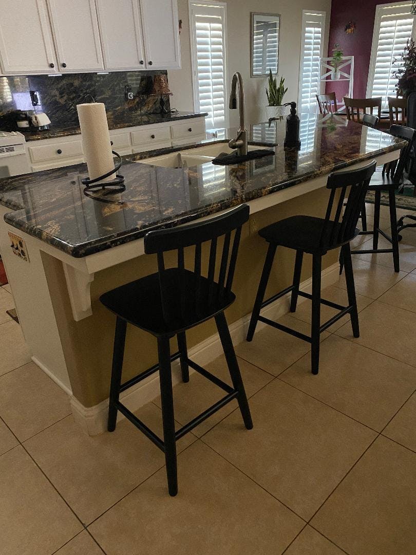 Windsor Wooden Bar Stools Set, Counter Height Chairs with Spindle Back