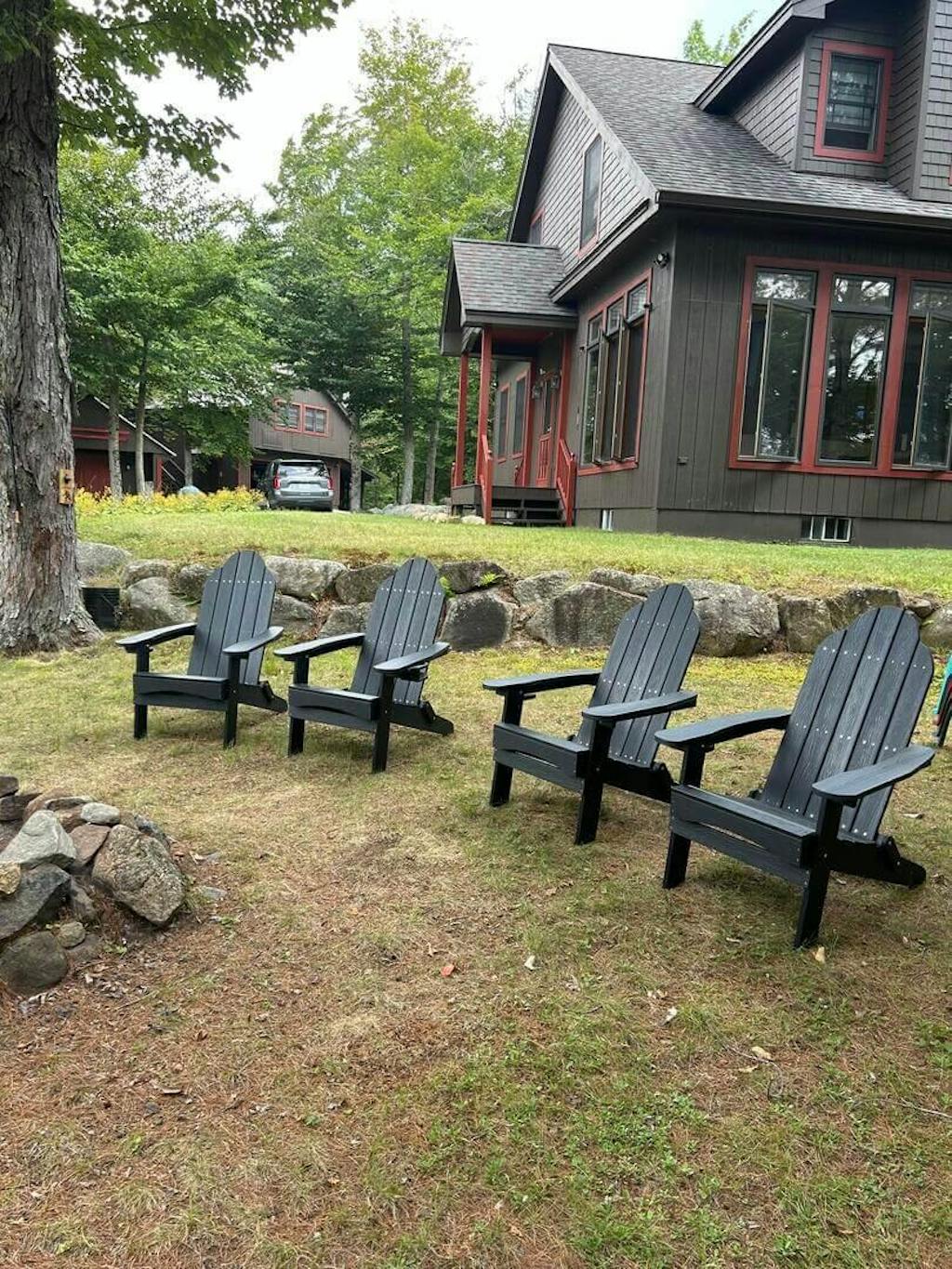 Miranda Foldable Adirondack Chairs with Cup Holders