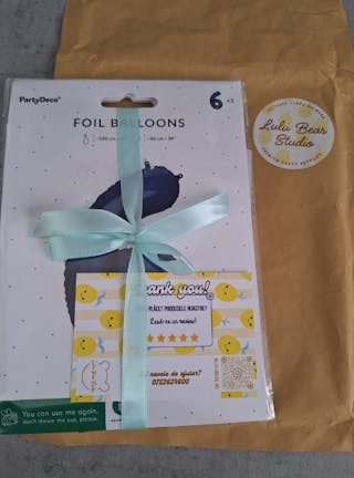 Balon din Folie, Cifra 6, 86cm Albastru Marin