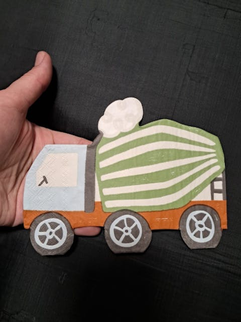 Set servetele Betoniera (20buc) 32x26cm Verde/albastru