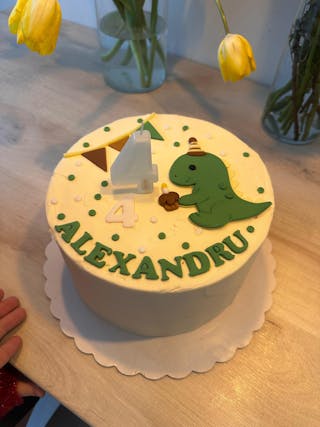 Lumanare pentru tort cifra 4 menta deschis pastel PartyDeco