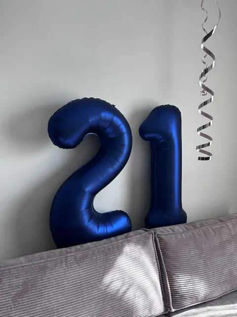 Balon din Folie, Cifra 2, 86cm Albastru Marin