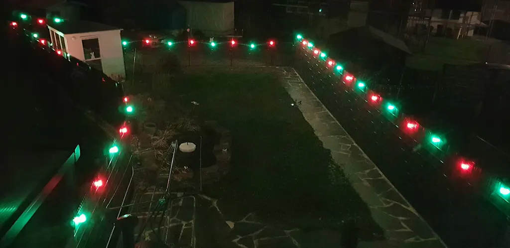 Lumary RGBAI Wi-Fi & Bluetooth Outdoor Bulb String Lights 100ft 30 LED Bulbs