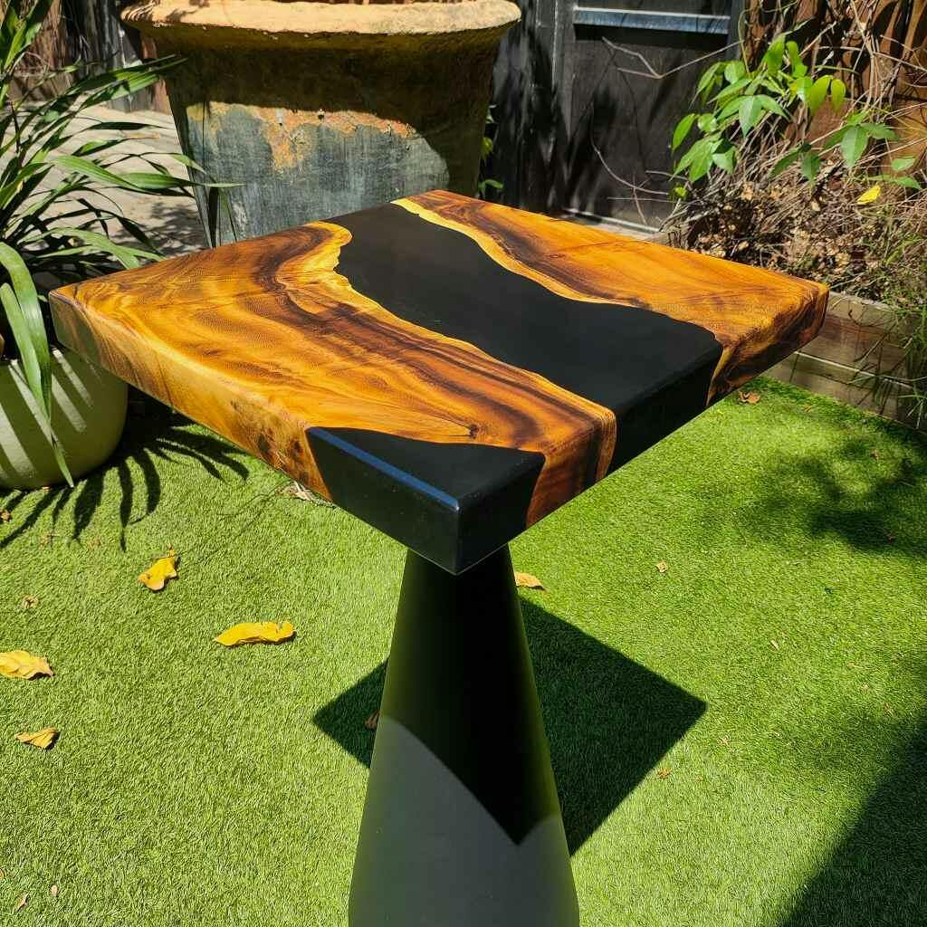 Square Epoxy Wooden Coffee Table Top 23" x 23"