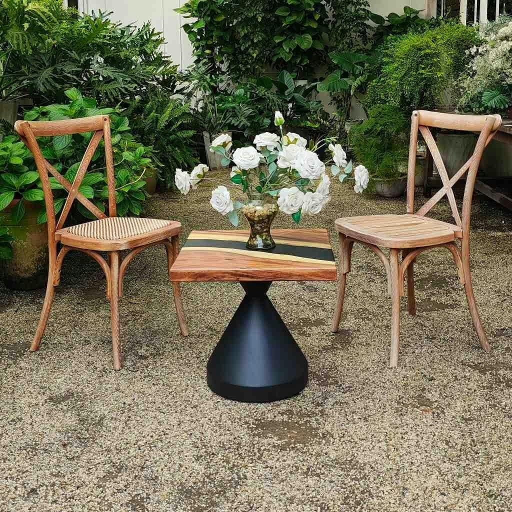 Square Epoxy Resin Table Top 23" x 23"