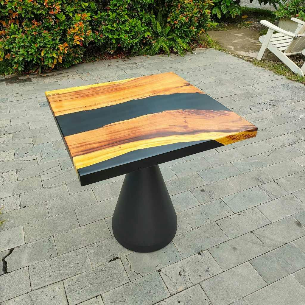Square Epoxy Table Top 19" x 19"