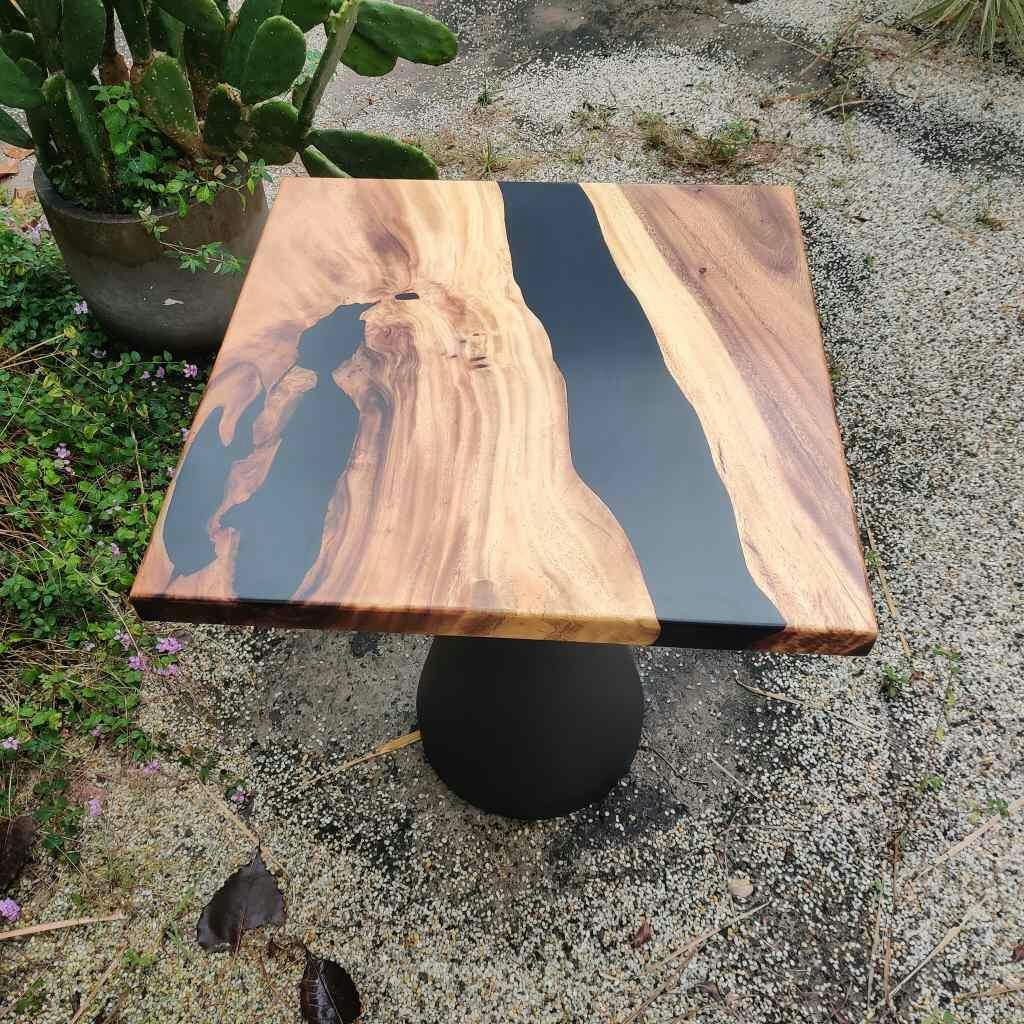 Square Epoxy Coffee Table Top 15" x 15"