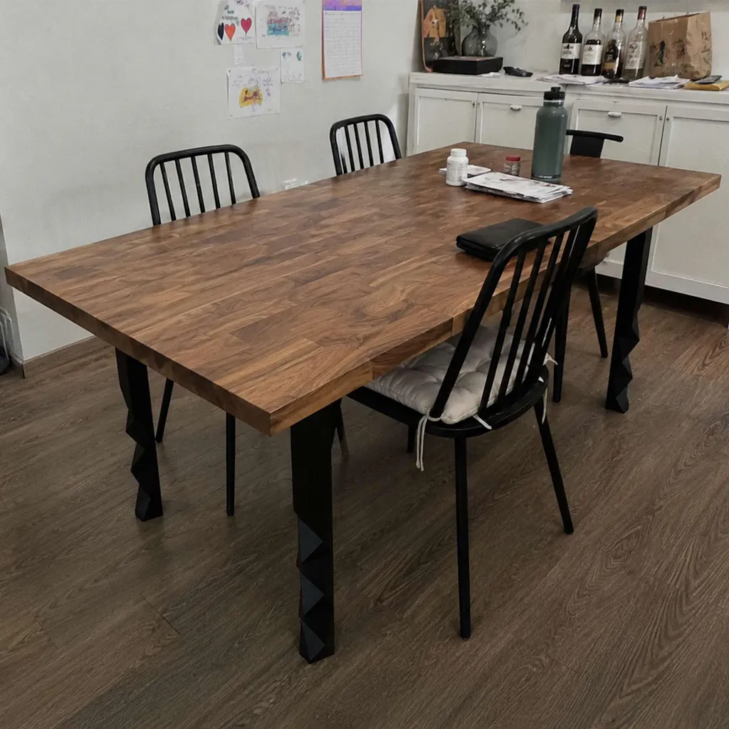 Dining Table with Pascal 28.5" H Metal Table Base for Rectangular Top