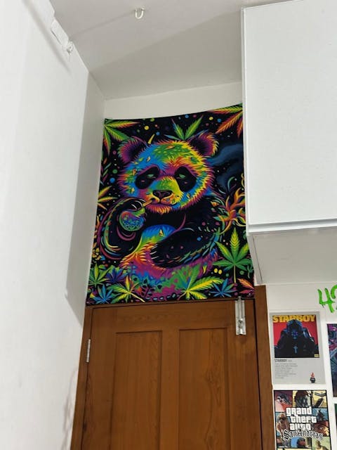 Neon Panda Tapestry