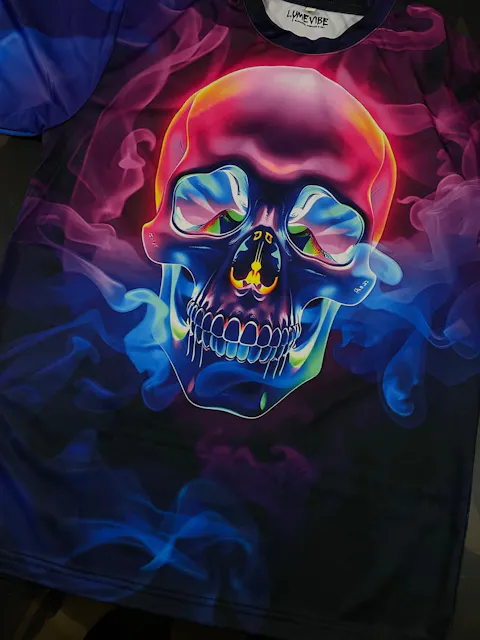 Glow Skull Oversized T-Shirt
