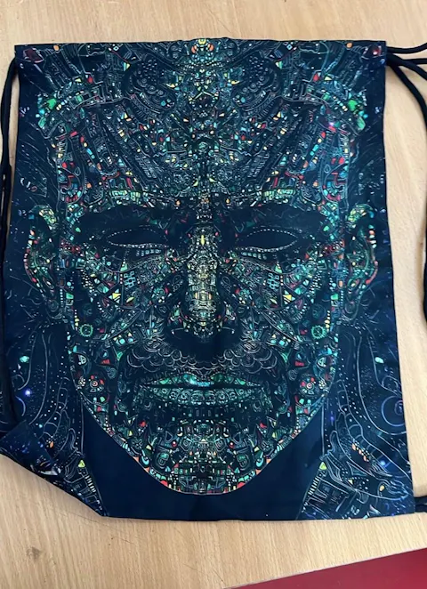 Fractal Vision Drawstring Bag