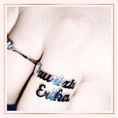Bague Ajustable Deux Prénoms