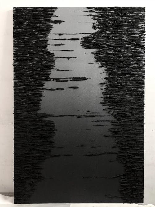 Minimalist Abstract Black Canvas Wall Art #MN004