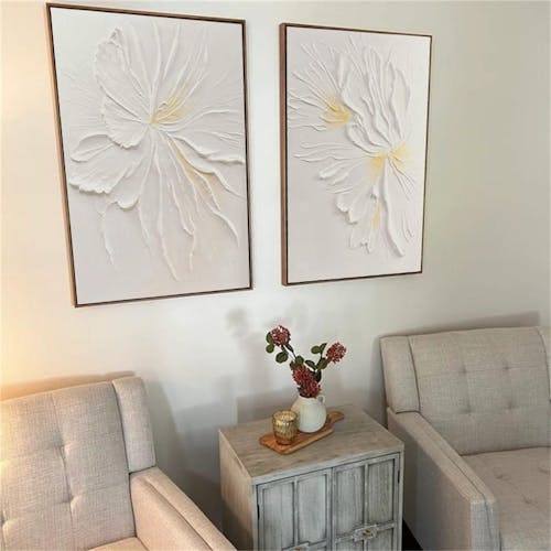 Minimalist Floral Canvas Art - Quiet Grace
