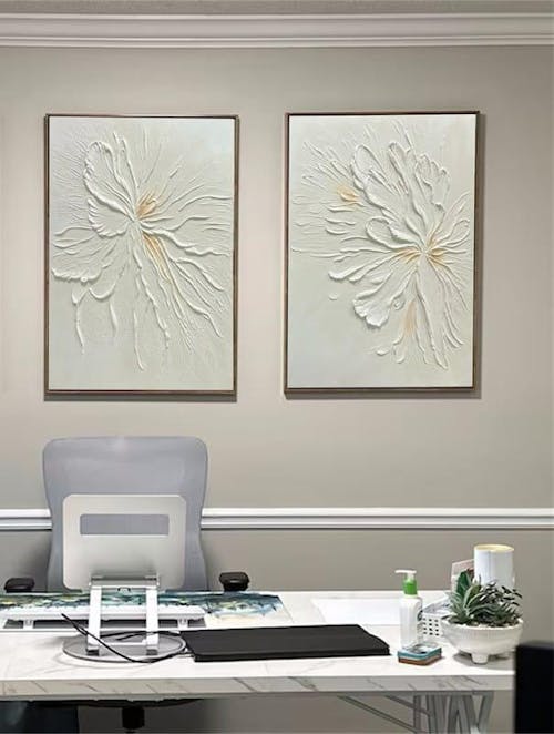 Minimalist Floral Canvas Art - Quiet Grace