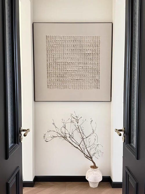 Wabi-Sabi Geometric Square Wall Art - Matrix