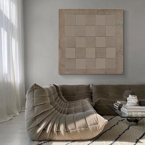 Wabi-Sabi Minimalist Geometric Wall Art - Timeless Rhythm