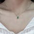 Beatrice-Pear Cut Emerald Classic Necklace