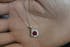 Seraphine Round Cut Ruby Classic Necklace