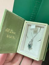 Kite Cut Moss Agate Mystical Serpent Carved Nature Inspired Necklace