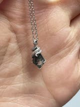 Kite Cut Moss Agate Nature Inspired Gothic Snake Necklace