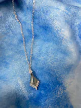 ’AeroMoss‘ Kite Shape Moss Agate Cluster Necklace
