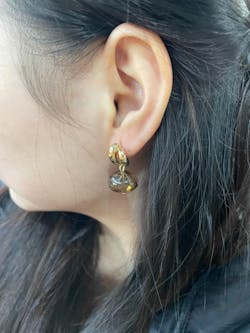 Amber Resin Vintage Drop Earrings