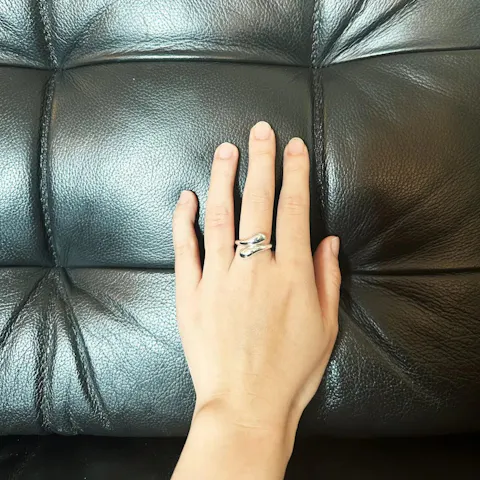 Gemini Teardrop Open Ring