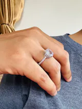 Huitan Oval Finger Ring Band