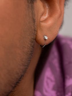 Oliver Handmade Silver Snake Men's Earrings