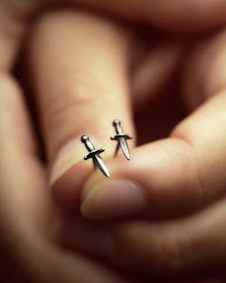 Tessa Sword Stud Earrings – Sleek & Modern Dagger Earrings