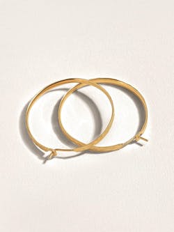 Davinia Hammered Hoop Earrings – Handmade & Sustainable
