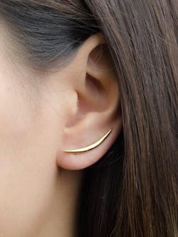 Crescent Moon Phase Ear Climbers
